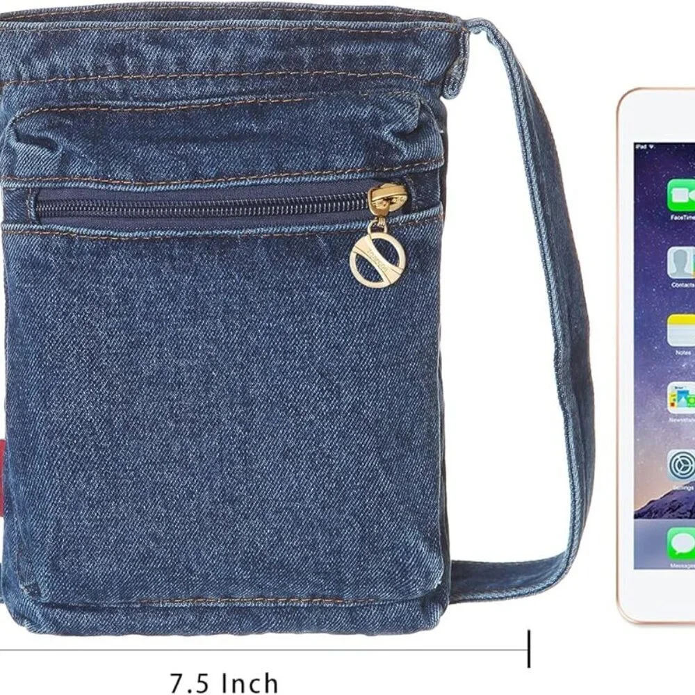 Denim Purse Small Blue Crossbody Shoulder Bag Youth Teen Women Gift